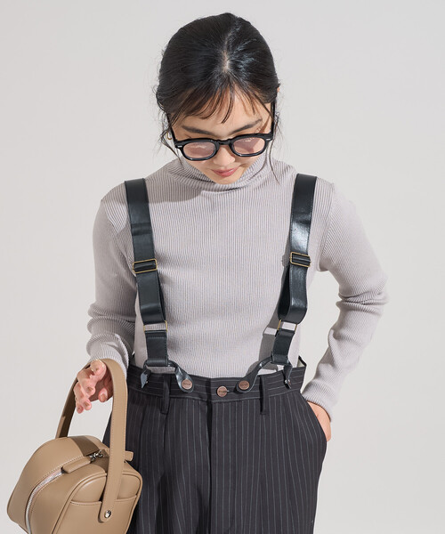 FREAK'S STORE（フリークスストア）の「＜マシーンウォッシャブル＞シルク入り タートルネックリブニット（ニット/セーター・レディース・ネイビー/ライトグレー/オフホワイト/サックスブルー/その他/キャメル/チャコール・ﾌﾘ-）」の13枚目の写真
