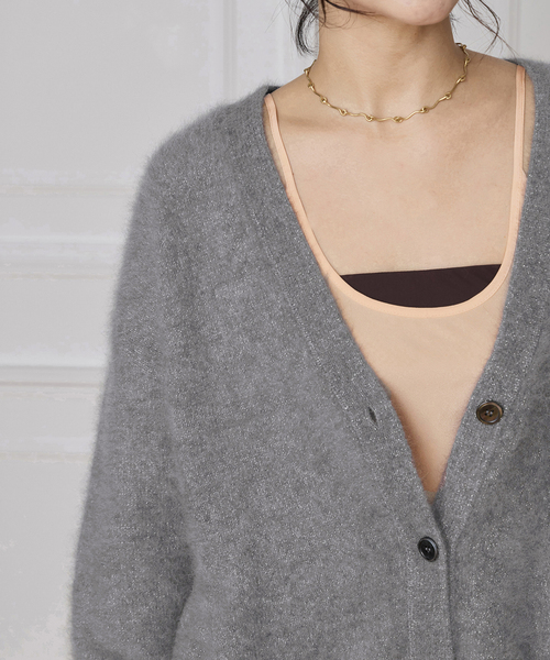 IENA LA BOUCLE（イエナラブークル）の「IENA LA BOUCLE ファーニットVカーディガン（カーディガン/ボレロ・レディース・ホワイト/グレー/ブラック/ピンク系その他/ブラック系その他・FREE）」の18枚目の写真