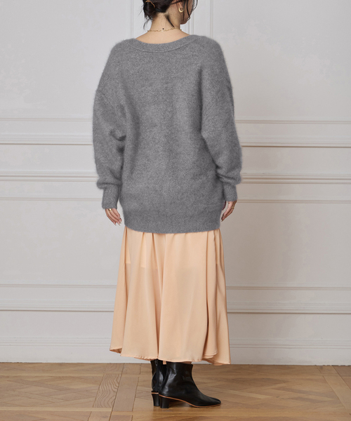 IENA LA BOUCLE（イエナラブークル）の「IENA LA BOUCLE ファーニットVカーディガン（カーディガン/ボレロ・レディース・ホワイト/グレー/ブラック/ピンク系その他/ブラック系その他・FREE）」の22枚目の写真