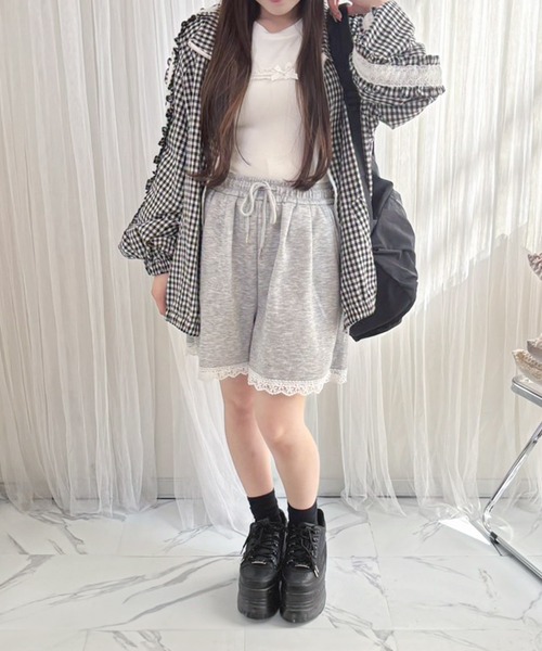 frunco(フランコ)の「【ZOZO限定】レース付きスエットハーフパンツ(その他パンツ・レディース・ネイビー/グレー・MEDIUM)」の19枚目の写真