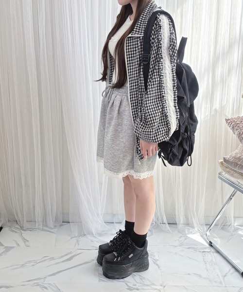 frunco(フランコ)の「【ZOZO限定】レース付きスエットハーフパンツ(その他パンツ・レディース・ネイビー/グレー・MEDIUM)」の21枚目の写真