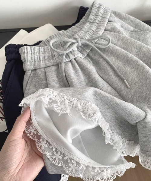 frunco(フランコ)の「【ZOZO限定】レース付きスエットハーフパンツ(その他パンツ・レディース・ネイビー/グレー・MEDIUM)」の12枚目の写真