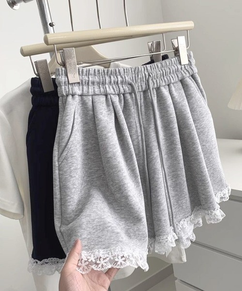 frunco(フランコ)の「【ZOZO限定】レース付きスエットハーフパンツ(その他パンツ・レディース・ネイビー/グレー・MEDIUM)」の9枚目の写真