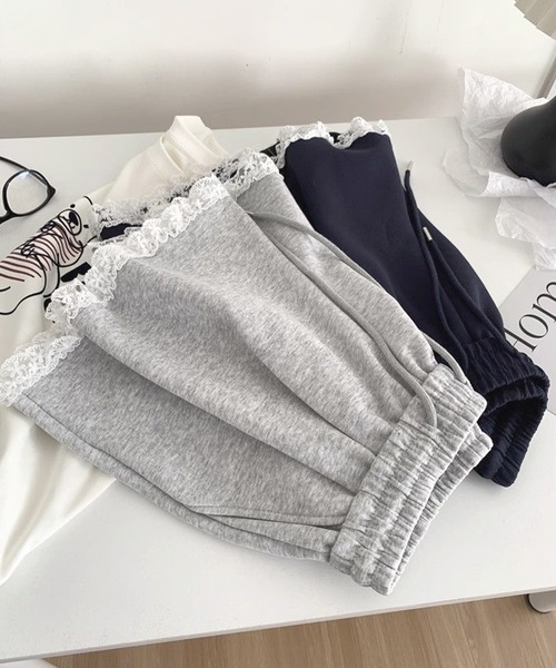 frunco(フランコ)の「【ZOZO限定】レース付きスエットハーフパンツ(その他パンツ・レディース・ネイビー/グレー・MEDIUM)」の14枚目の写真