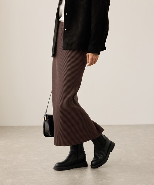 トタンテレコ Iラインリブニットスカート（スカート）｜ROPE' PICNIC