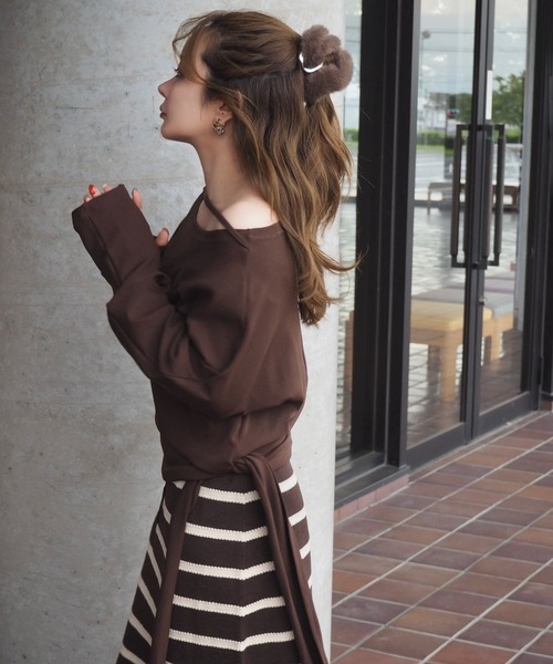 2way side tie tops /2wayサイドタイトップス（Tシャツ/カットソー