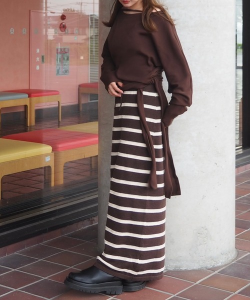 LAULEN(ローレン)の「2way side tie tops /2wayサイドタイトップス(Tシャツ/カットソー・レディース・ブラウン/ブラック/ホワイト/アイボリー・FREE)」の16枚目の写真