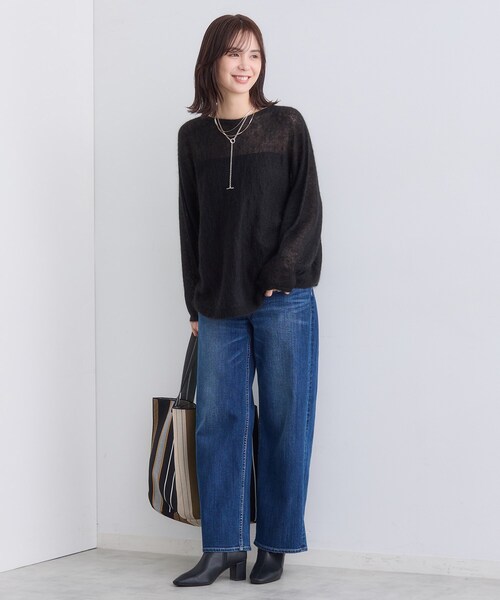 INDIVI(インディヴィ)の「【キッドモヘヤ素材】ラウンドヘムニット(ニット/セーター・レディース・ピンク/ブラック/サックスブルー系5/ライトグレー系8・05/38/13/15 )」の11枚目の写真