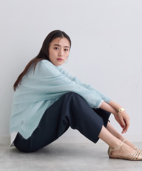 INDIVI(インディヴィ)の「【キッドモヘヤ素材】ラウンドヘムニット(ニット/セーター・レディース・ピンク/ブラック/サックスブルー系5/ライトグレー系8・05/38/13/15 )」の18枚目の写真
