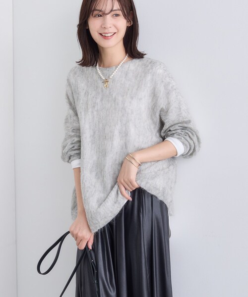 INDIVI(インディヴィ)の「【キッドモヘヤ素材】ラウンドヘムニット(ニット/セーター・レディース・ピンク/ブラック/サックスブルー系5/ライトグレー系8・05/38/13/15 )」の21枚目の写真