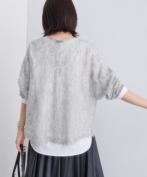 INDIVI(インディヴィ)の「【キッドモヘヤ素材】ラウンドヘムニット(ニット/セーター・レディース・ピンク/ブラック/サックスブルー系5/ライトグレー系8・05/38/13/15 )」の22枚目の写真