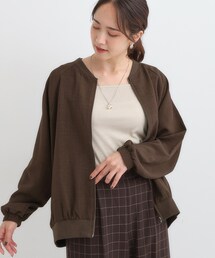 SHOO・LA・RUE | 【洗濯機可/S-LL】さっと羽織れる 軽量リブブルゾン(ブルゾン)