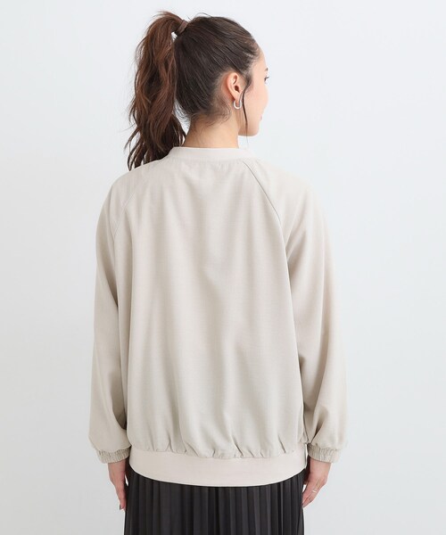 SHOO・LA・RUE（シューラルー）の「【洗濯機可/S-LL】さっと羽織れる 軽量リブブルゾン（ブルゾン・レディース・ベージュ/ブラック/ダークブラウン・04/03/02/01）」の16枚目の写真