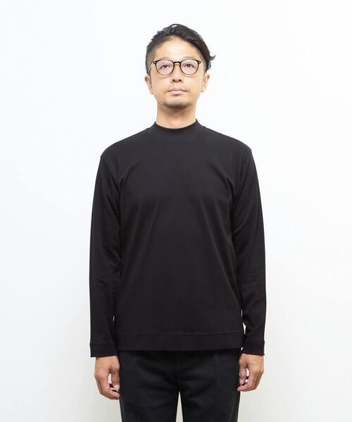 MEN'S MELROSE（メンズメルローズ）の「スビンプラチナムモックネックTシャツ（Tシャツ/カットソー・メンズ・ネイビー/ブラック/ホワイト・3/4/2）」の4枚目の写真