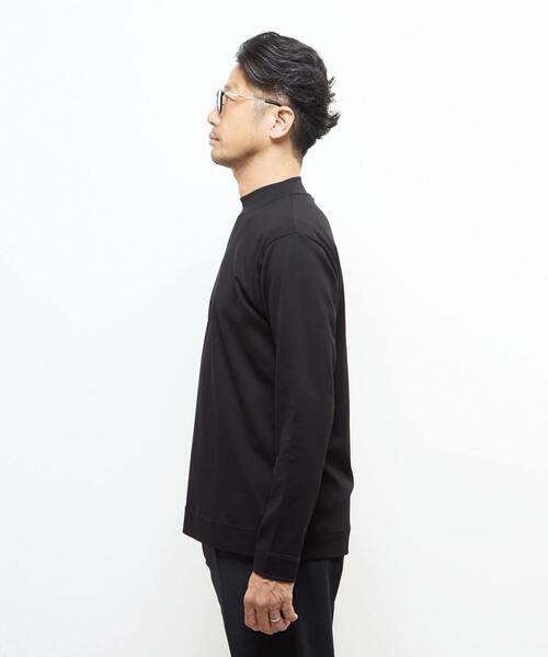 MEN'S MELROSE（メンズメルローズ）の「スビンプラチナムモックネックTシャツ（Tシャツ/カットソー・メンズ・ネイビー/ブラック/ホワイト・3/4/2）」の5枚目の写真