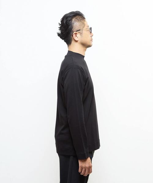 MEN'S MELROSE（メンズメルローズ）の「スビンプラチナムモックネックTシャツ（Tシャツ/カットソー・メンズ・ネイビー/ブラック/ホワイト・3/4/2）」の7枚目の写真