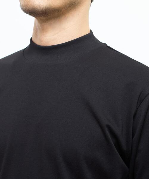MEN'S MELROSE（メンズメルローズ）の「スビンプラチナムモックネックTシャツ（Tシャツ/カットソー・メンズ・ネイビー/ブラック/ホワイト・3/4/2）」の8枚目の写真