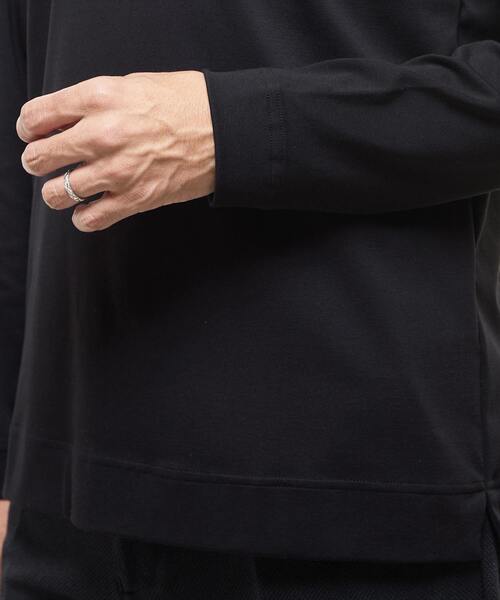 MEN'S MELROSE（メンズメルローズ）の「スビンプラチナムモックネックTシャツ（Tシャツ/カットソー・メンズ・ネイビー/ブラック/ホワイト・3/4/2）」の9枚目の写真