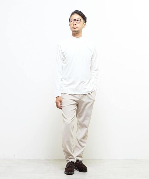 MEN'S MELROSE（メンズメルローズ）の「スビンプラチナムモックネックTシャツ（Tシャツ/カットソー・メンズ・ネイビー/ブラック/ホワイト・3/4/2）」の18枚目の写真