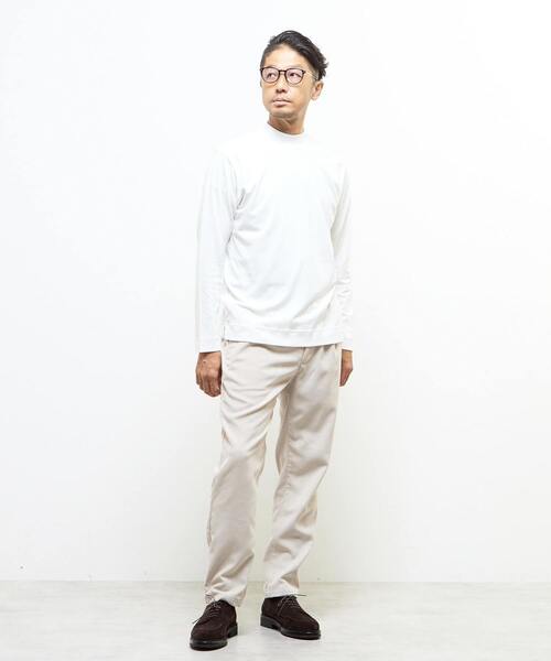 MEN'S MELROSE（メンズメルローズ）の「スビンプラチナムモックネックTシャツ（Tシャツ/カットソー・メンズ・ネイビー/ブラック/ホワイト・3/4/2）」の19枚目の写真