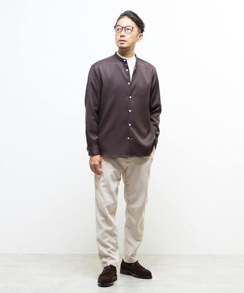 MEN'S MELROSE（メンズメルローズ）の「スビンプラチナムモックネックTシャツ（Tシャツ/カットソー・メンズ・ネイビー/ブラック/ホワイト・3/4/2）」の20枚目の写真