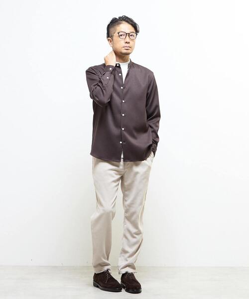 MEN'S MELROSE（メンズメルローズ）の「スビンプラチナムモックネックTシャツ（Tシャツ/カットソー・メンズ・ネイビー/ブラック/ホワイト・3/4/2）」の21枚目の写真