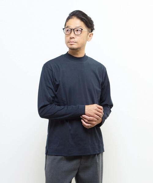 MEN'S MELROSE（メンズメルローズ）の「スビンプラチナムモックネックTシャツ（Tシャツ/カットソー・メンズ・ネイビー/ブラック/ホワイト・3/4/2）」の22枚目の写真
