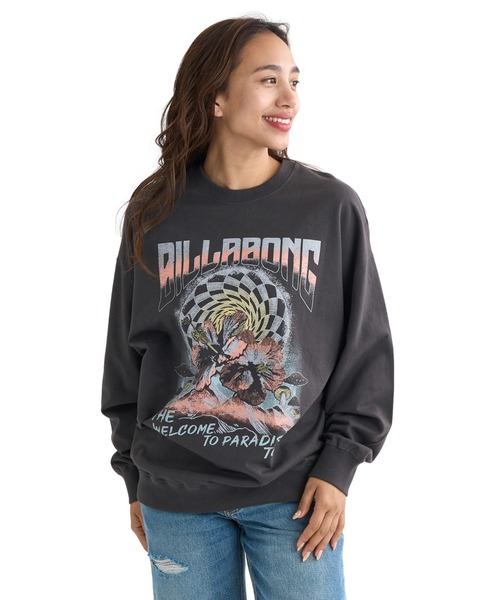 BILLABONG(ビラボン)の「BILLABONG レディース GRAPHIC LOOSE FIT CR トレーナー 【LOOSE FIT】【2025年秋冬モデル】/ビラボンルーズフィットプルオーバースウェットトレーナー(スウェット・レディース・ブルー系その他/ローズ/アイボリー/オフホワイト・MEDIUM/LARGE)」の2枚目の写真