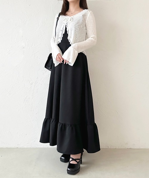 apres jour(アプレジュール)の「ティアードキャミワンピース(ワンピース・レディース・ブラック系その他/チャコールグレー/ブラウン系その他/ブラック・フリー/X-LARGE)」の11枚目の写真