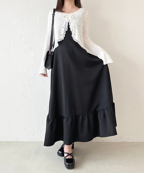 apres jour(アプレジュール)の「ティアードキャミワンピース(ワンピース・レディース・ブラック系その他/チャコールグレー/ブラウン系その他/ブラック・フリー/X-LARGE)」の12枚目の写真