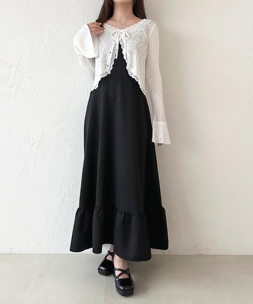 apres jour(アプレジュール)の「ティアードキャミワンピース(ワンピース・レディース・ブラック系その他/チャコールグレー/ブラウン系その他/ブラック・フリー/X-LARGE)」の13枚目の写真