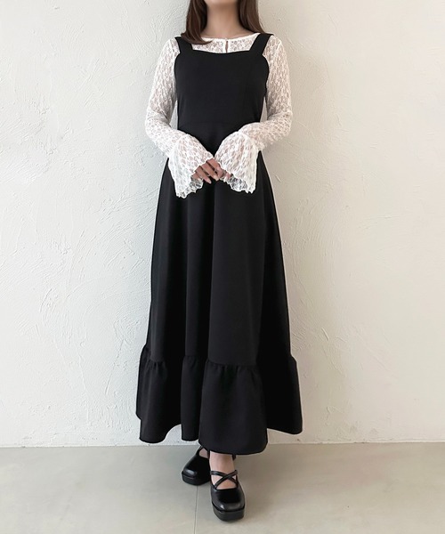 apres jour(アプレジュール)の「ティアードキャミワンピース(ワンピース・レディース・ブラック系その他/チャコールグレー/ブラウン系その他/ブラック・フリー/X-LARGE)」の8枚目の写真