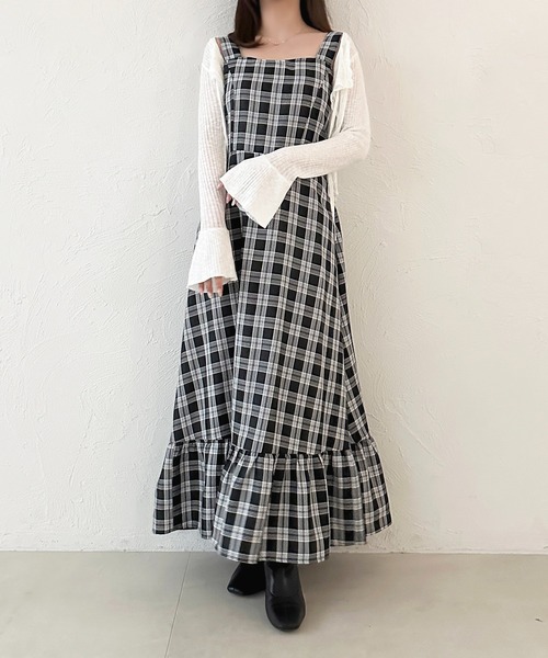 apres jour(アプレジュール)の「ティアードキャミワンピース(ワンピース・レディース・ブラック系その他/チャコールグレー/ブラウン系その他/ブラック・フリー/X-LARGE)」の19枚目の写真