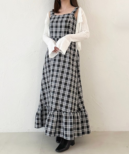 apres jour(アプレジュール)の「ティアードキャミワンピース(ワンピース・レディース・ブラック系その他/チャコールグレー/ブラウン系その他/ブラック・フリー/X-LARGE)」の20枚目の写真