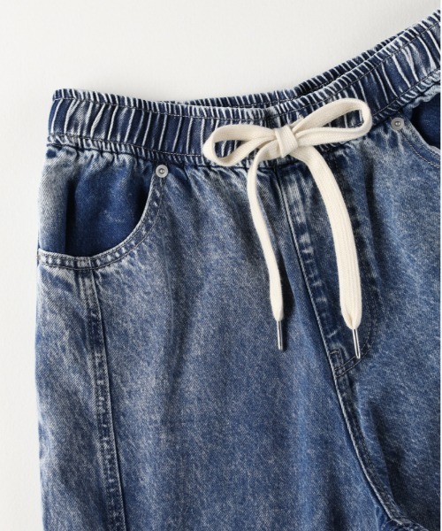 Right-on（ライトオン）の「【HONEYSUCKLE ROSE】バギーデニムイージーパンツ（ウエストゴム）（デニムパンツ・レディース・ダークインディゴブルー・M/S/L）」の4枚目の写真
