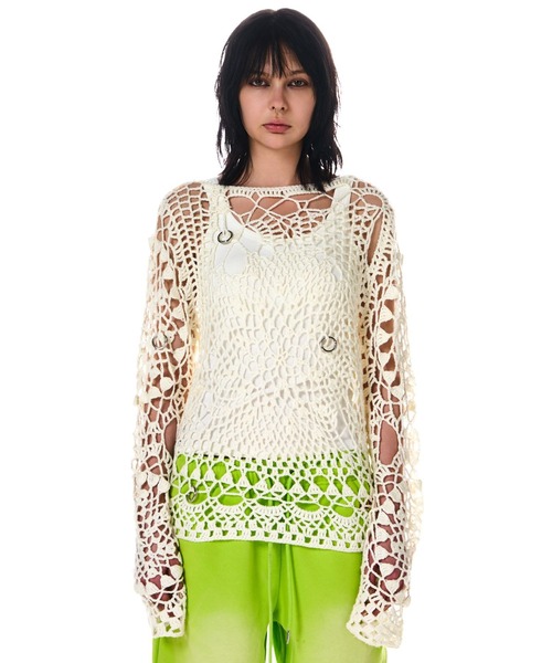 Beeden ニット セーター FACE PRINT KNIT レディース BEEDEN ニット