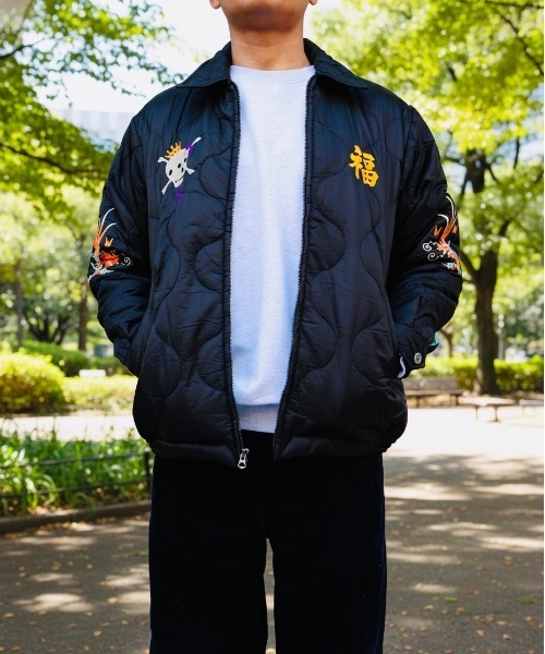 HOUSTON(ヒューストン)の「HOUSTON / NYLON VIETNAM JACKET TIGER/MAP/ 51511 / 51512(スカジャン・メンズ・グリーン系その他/ブラック/オリーブ/ブラック系その他・X-LARGE/LARGE)」の9枚目の写真