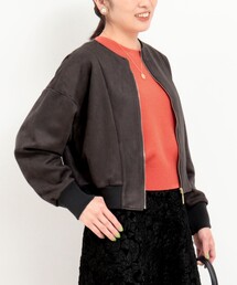 Wフェイスフェイクスエードブルゾン