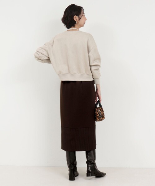 MICO COULIER（ミコクリエ）の「Wフェイスフェイクスエードブルゾン（ブルゾン・レディース・チャコールグレー/グレイッシュベージュ/ピンク・38）」の9枚目の写真