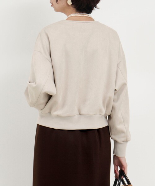 MICO COULIER（ミコクリエ）の「Wフェイスフェイクスエードブルゾン（ブルゾン・レディース・チャコールグレー/グレイッシュベージュ/ピンク・38）」の10枚目の写真