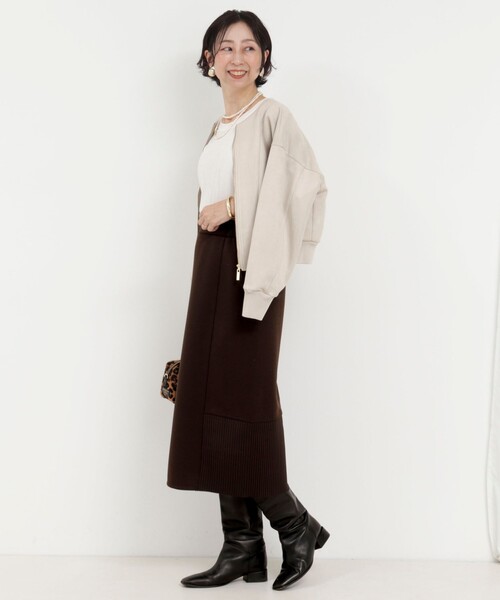 MICO COULIER（ミコクリエ）の「Wフェイスフェイクスエードブルゾン（ブルゾン・レディース・チャコールグレー/グレイッシュベージュ/ピンク・38）」の13枚目の写真