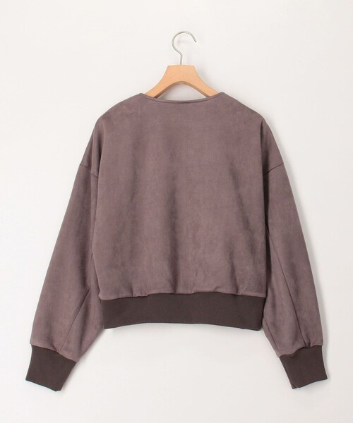 MICO COULIER（ミコクリエ）の「Wフェイスフェイクスエードブルゾン（ブルゾン・レディース・チャコールグレー/グレイッシュベージュ/ピンク・38）」の20枚目の写真