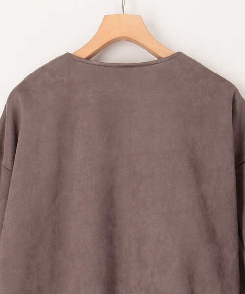 MICO COULIER（ミコクリエ）の「Wフェイスフェイクスエードブルゾン（ブルゾン・レディース・チャコールグレー/グレイッシュベージュ/ピンク・38）」の21枚目の写真