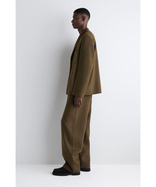 スプリットウールワイドレッグトラウザーズ（スラックス）｜COS（コス