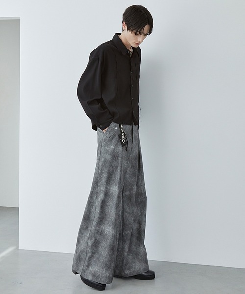 Spielio(シュピーリオ)の「【Spielio】Fray Edge Shirt / カットオフデザインシャツ(シャツ/ブラウス・メンズ・アイボリー/ブラック/ブルーグレー・L/M/S)」の21枚目の写真