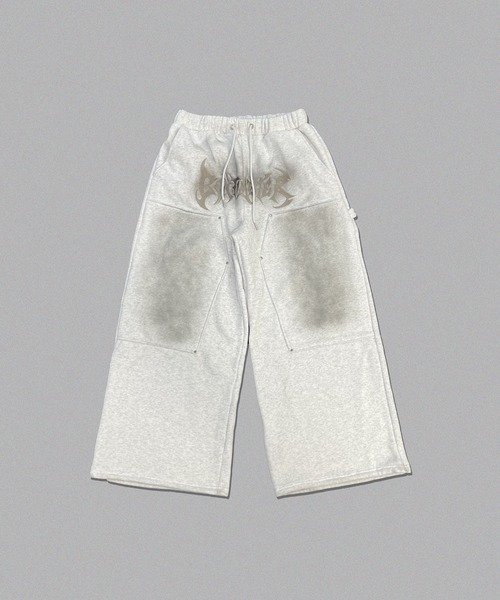 centimeter(センチメーター)の「Tribal logo double knee sweat pants(スウェットパンツ・メンズ・グレー/カモフラージュ/ブラック・SMALL/LARGE/MEDIUM)」の2枚目の写真