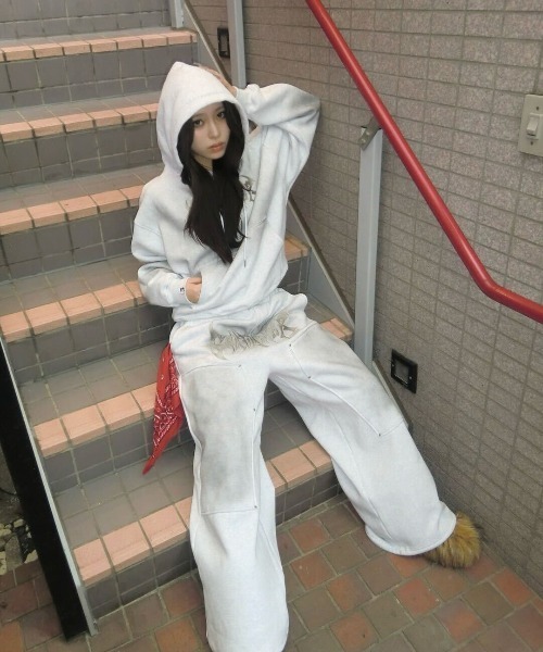 centimeter(センチメーター)の「Tribal logo double knee sweat pants(スウェットパンツ・メンズ・グレー/カモフラージュ/ブラック・SMALL/LARGE/MEDIUM)」の12枚目の写真
