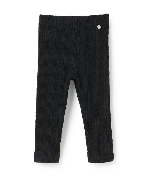 petit main（プティマイン）の「【シアバター】ジャガードレギンス（レギンス/スパッツ・キッズ・モカ/ブラック/ライトピンク/オフホワイト・100cm/80ｃｍ/90cm/120cm/110cm/130cm）」の2枚目の写真