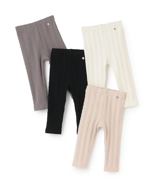 petit main（プティマイン）の「【シアバター】ジャガードレギンス（レギンス/スパッツ・キッズ・モカ/ブラック/ライトピンク/オフホワイト・100cm/80ｃｍ/90cm/120cm/110cm/130cm）」の14枚目の写真