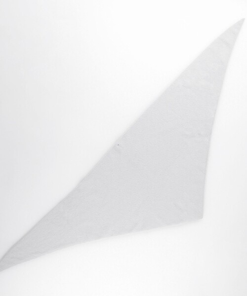 ASAUCE MELER（アソースメレ）の「ASAUCE MELER カシミヤ シームレストライアングルストール（ストール/ショール・レディース・ライトグレー/ダークブラウン/ライトパープル/ライトブルー・FREE）」の7枚目の写真